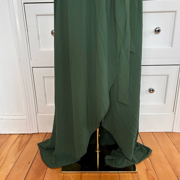 Baltic Born Katya Ruffle Faux Wrap Maxi Dress | Evergreen Large - Picture 8 of 11